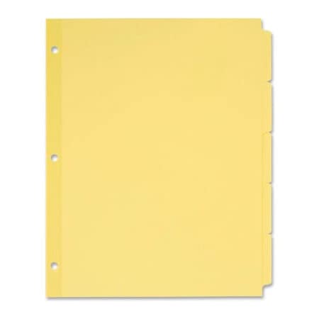 Avery Dennison Avery Recycled Write-On Tab Divider, 8.5"x11", 5 Tabs, 36 Sets, Buff/Buff 11501